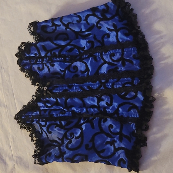 BLUE BLACK BUSTIER BRA, SIZE L - Picture 11 of 11